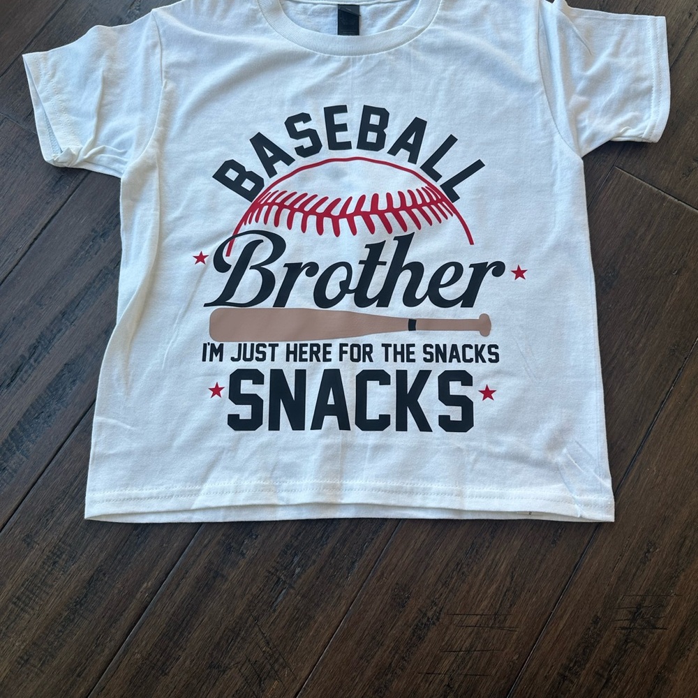 Baseball Brother Kids White T-Shirt